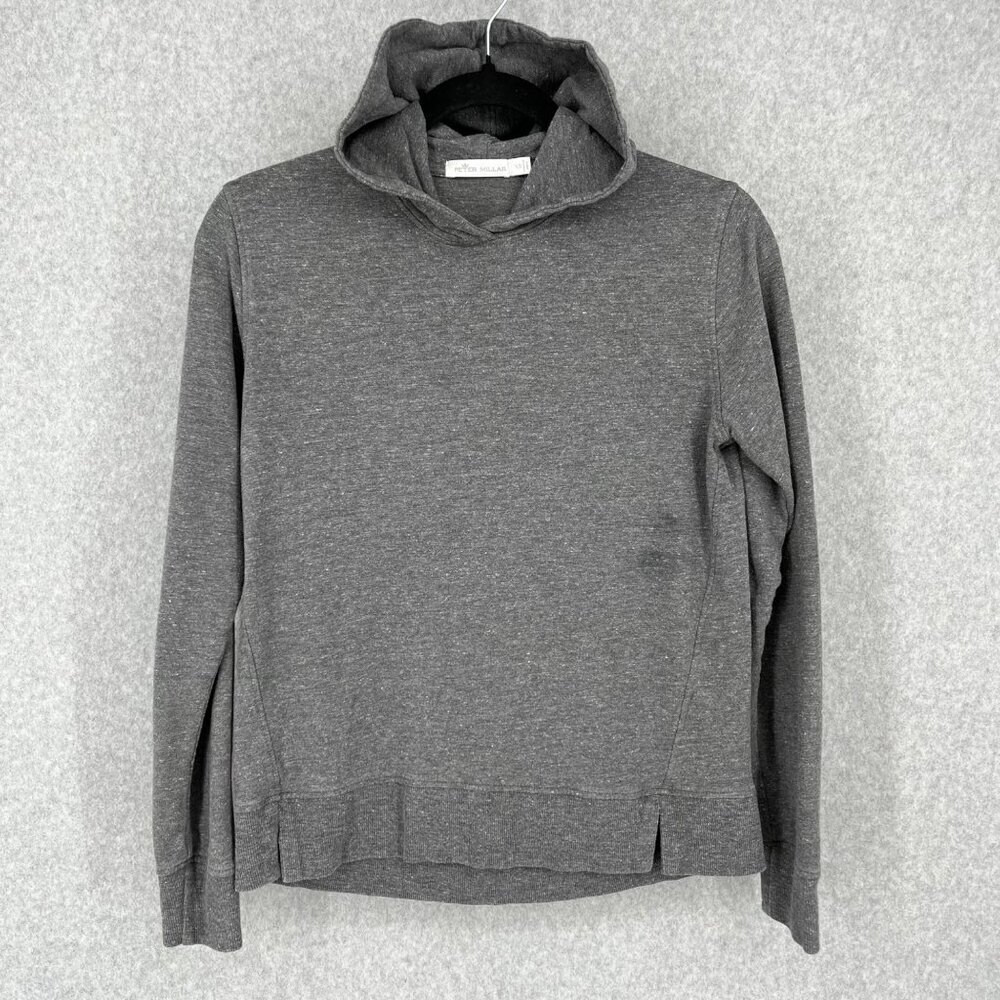 Peter Millar Womens Lava Wash Casual Hoodie Size XS Gale Gray Neutral Pullover